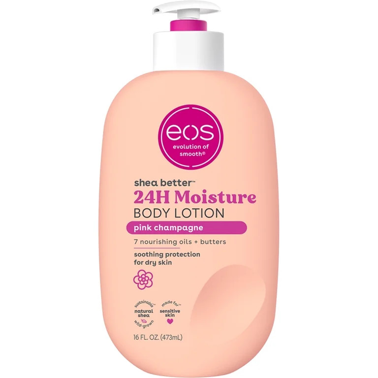 eos Shea Better Body Lotion for Dry Skin, Pink Champagne, 16 fl oz - Walmart.com | Walmart (US)