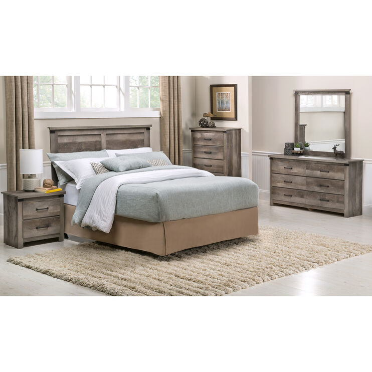 Gambrel Driftwood 4 Piece Full Queen Panel Room Package | Slumberland Furniture