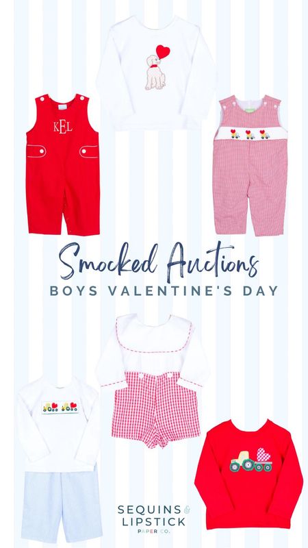 Smocked Auctions Valentine's finds for boys. Adorable looks for the little man in your life. 

#LTKFind #LTKstyletip #LTKSeasonal