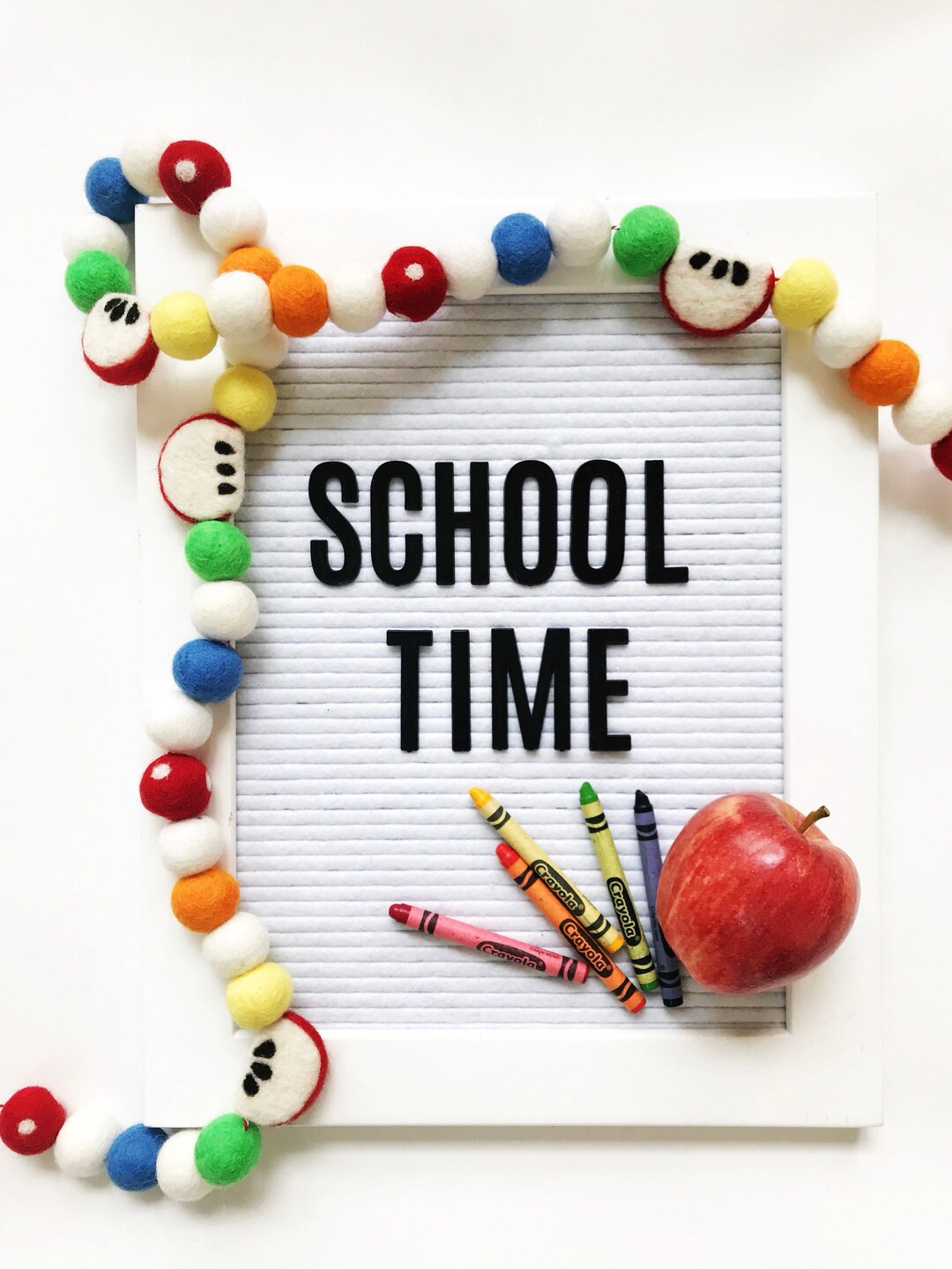 School Time Felt Ball Garland, Bunting, Banner | Etsy (US)