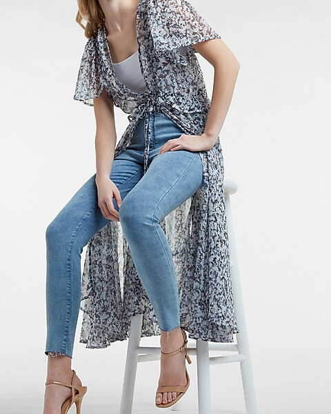 Ruffle Kimono Cover-Up | Express