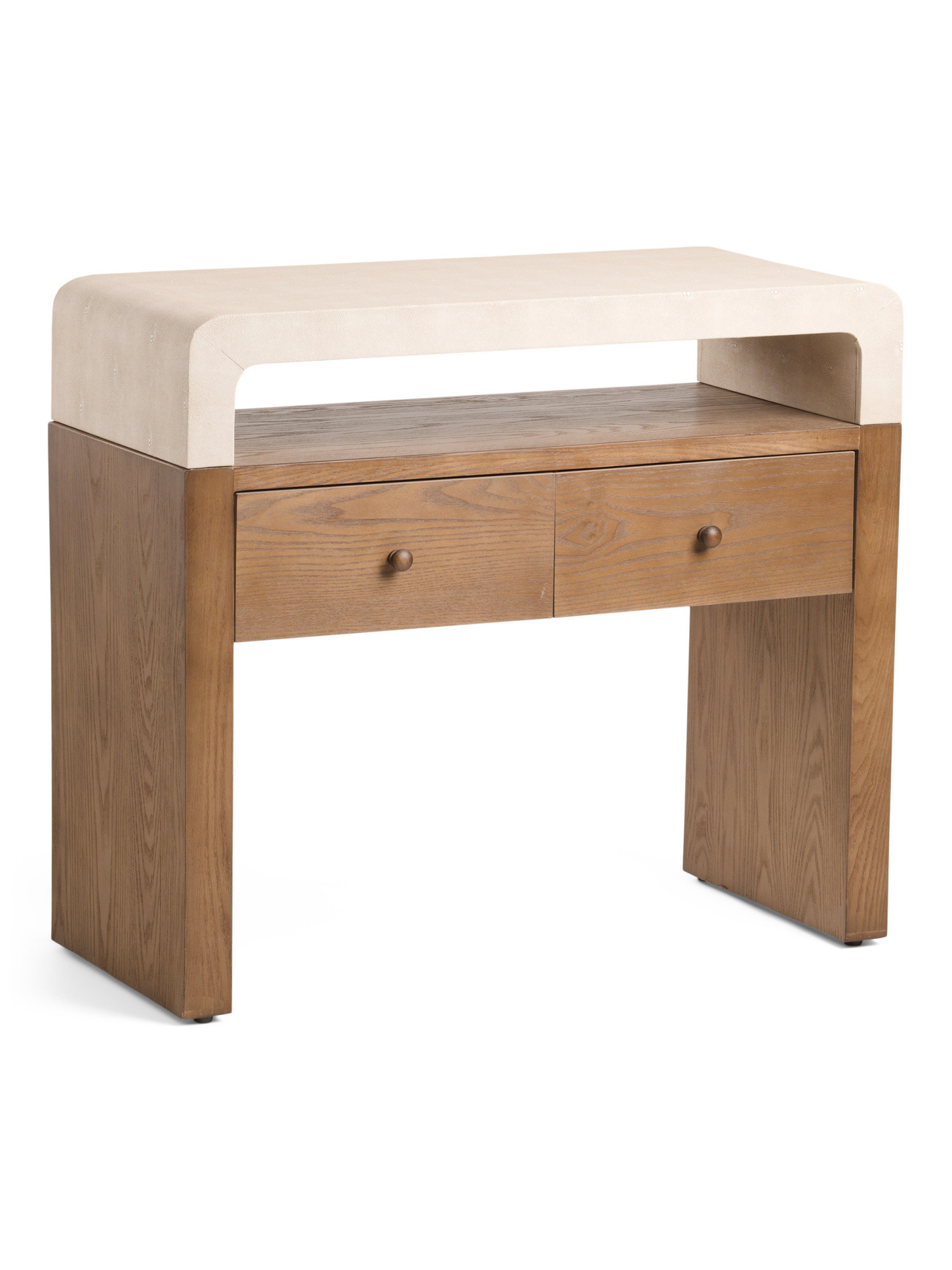 32x28in 2 Drawer Faux Shagreen Console Table | Furniture & Lighting | Marshalls | Marshalls