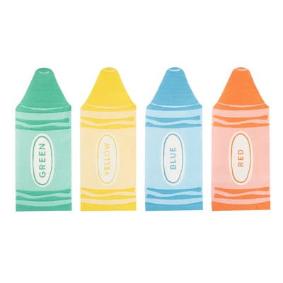 Crayon Shaped Dinner Napkin Set | My Mind's Eye