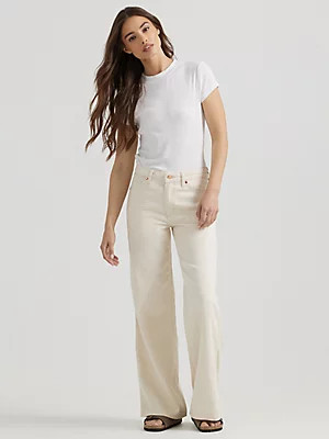 Women's Worldwide Wide Leg Jean in Natural | Wrangler