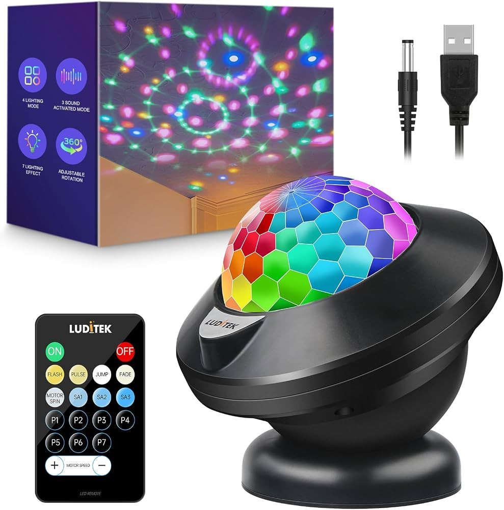 Luditek Party Karaoke Lights with Remote for Kids Party Supplies Dancing Birthday Decorations, US... | Amazon (US)