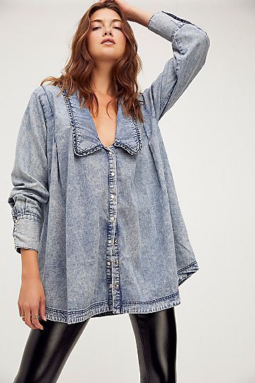 Charlie Denim Buttondown | Free People (Global - UK&FR Excluded)