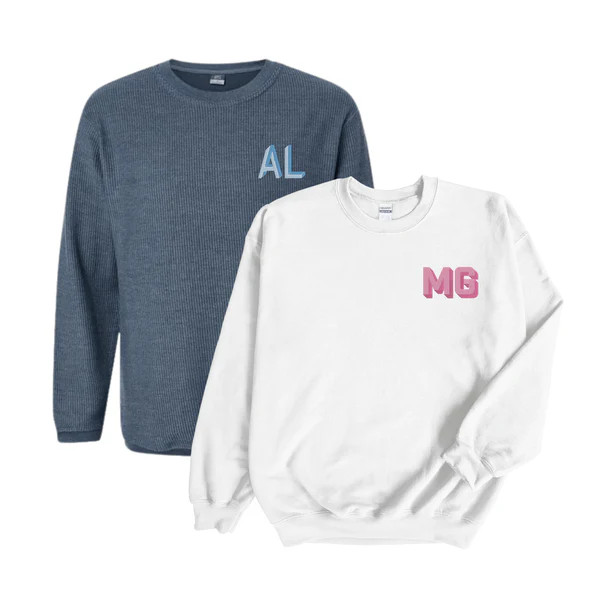 Monogram Sweatshirt | Sprinkled With Pink