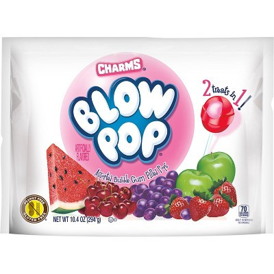 Charms Blow Pop Assorted Flavor Lollipops Candy Standup Bag – 10.4oz | Target