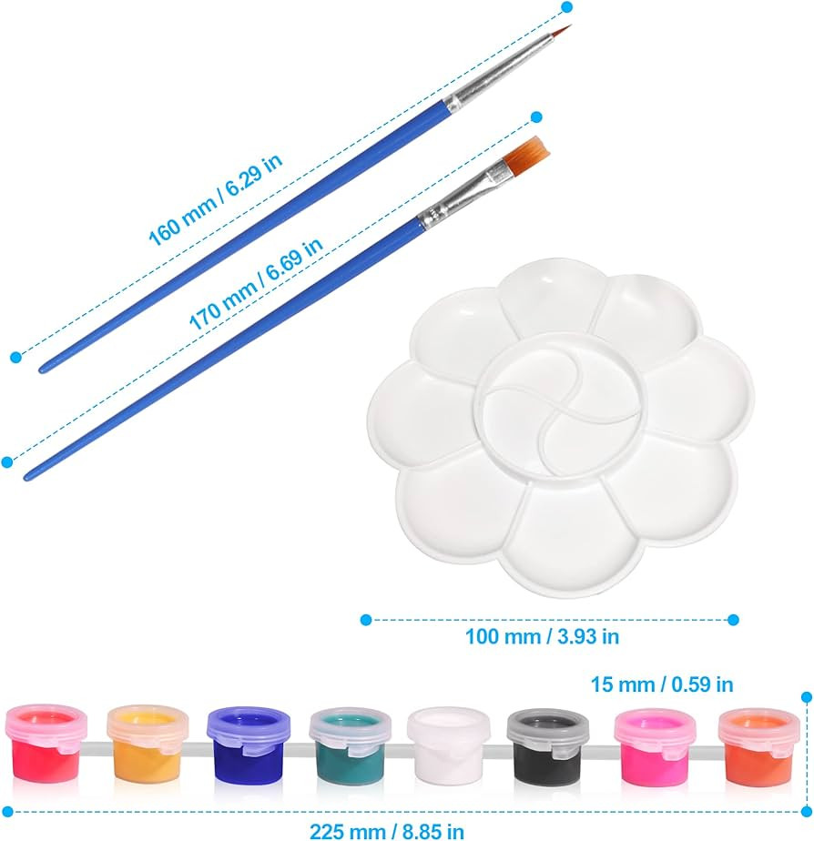Acrylic Paint Set,Acrylic Paint Strips Set for Kids&Adults,with Lids Craft Mini Paint Strips,15 Set 8 Colors Washable Filled Paint,Creative Paint Pots,for Children Handcraft Painting Art Supplie (15) | Amazon (US)