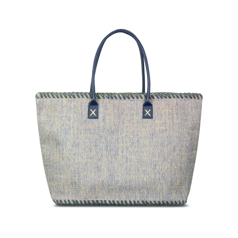 Zodaca Women Jute Shoulder Handbag Lightweight Tote Bag for Travel Beach Park Grocery Shopping - ... | Walmart (US)