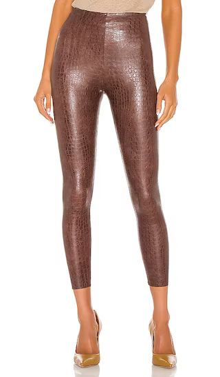 Faux Leather Animal Legging in Brown Croc | Revolve Clothing (Global)
