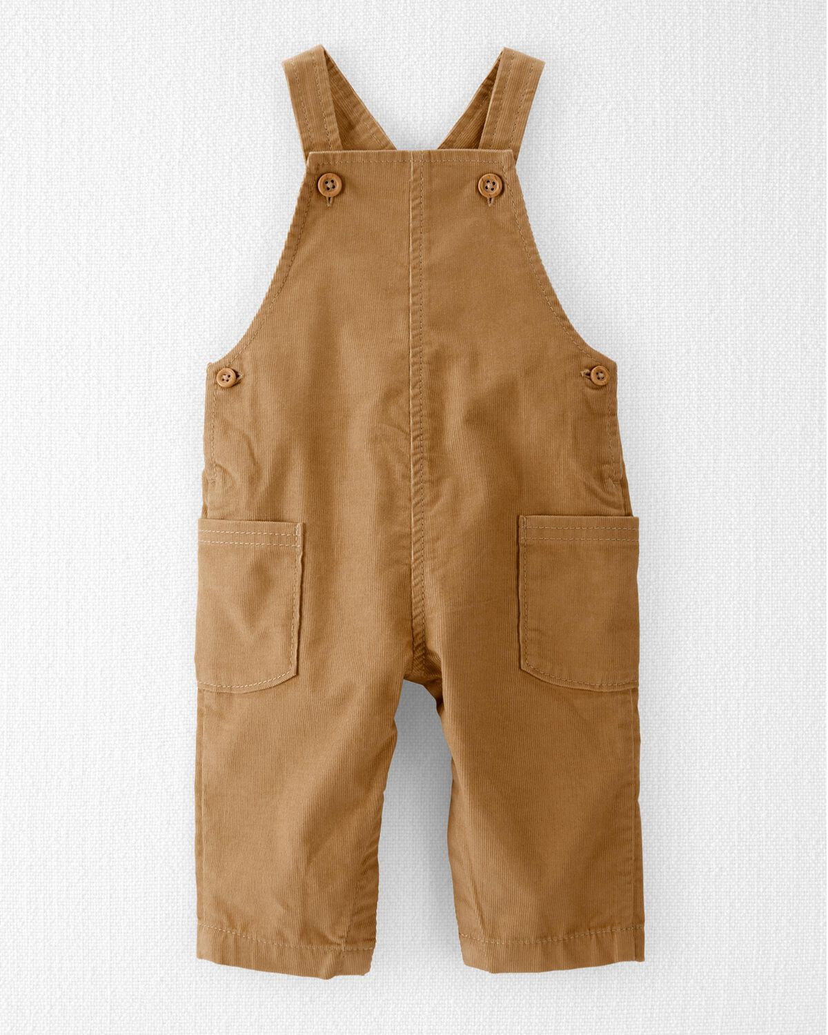 Honey Oak Baby Organic Cotton Corduroy Overalls | carters.com | Carter's