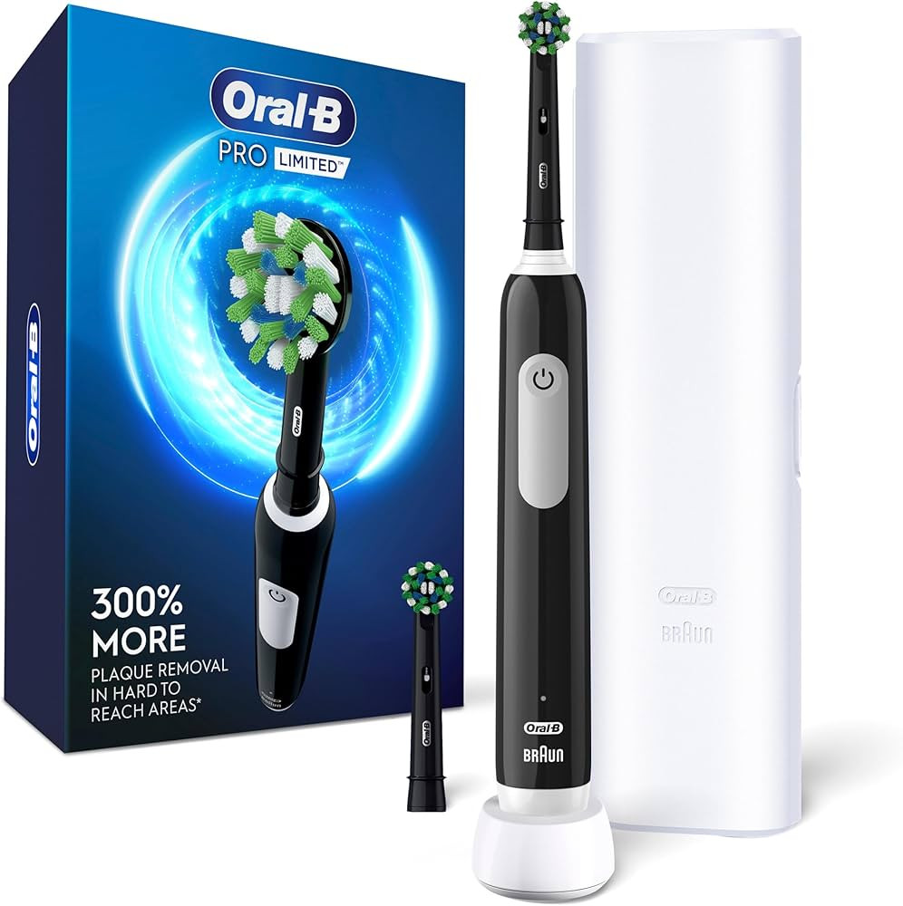 Oral-B Pro Limited Electric Toothbrush, Black, Rechargeable Power Toothbrush with 2 Brush Heads a... | Amazon (CA)