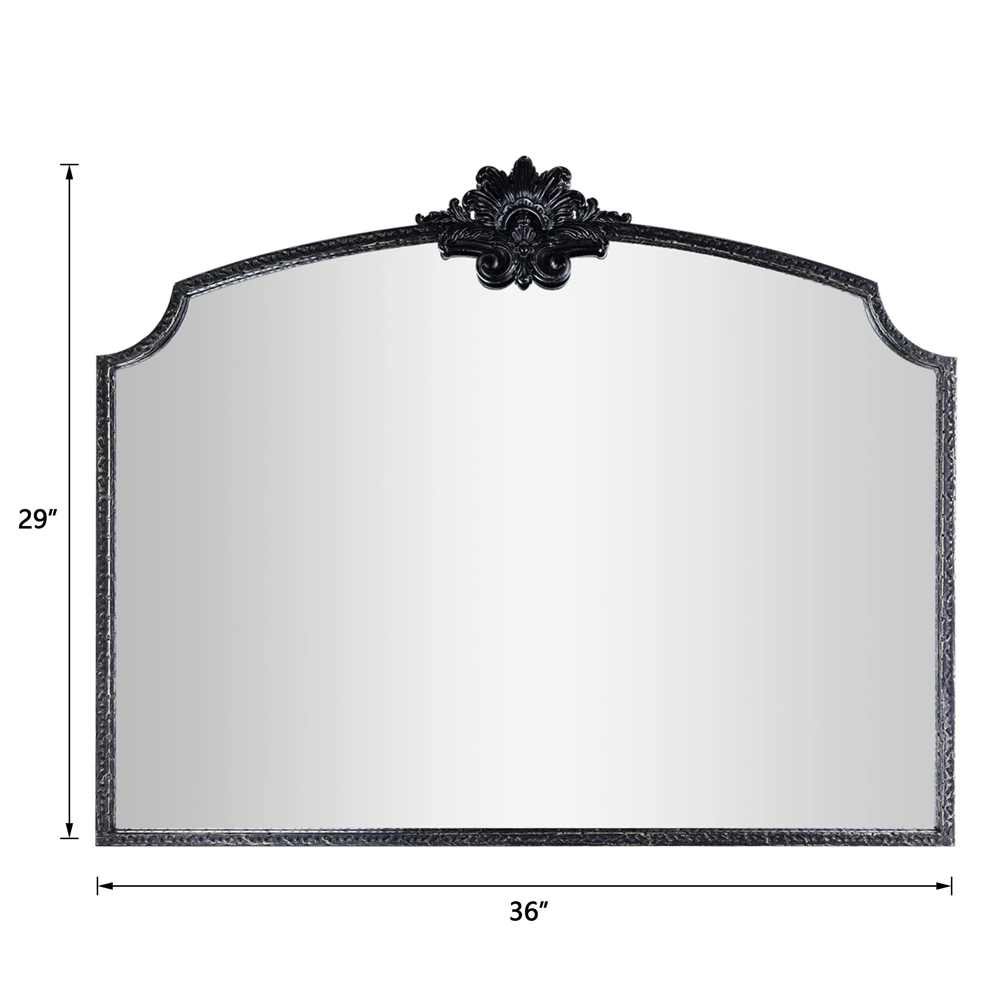 Arch Vintage Style Metal Flat Decorative Wall Mirror | Wayfair North America