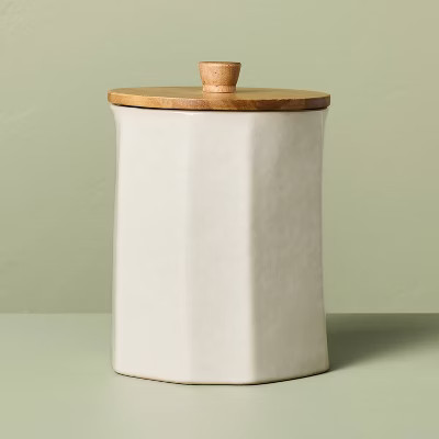 Ceramic Stoneware Food Storage Canister Sour Cream - Hearth & Hand™ with Magnolia | Target