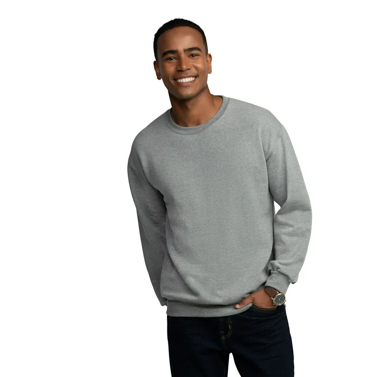 Fruit of the Loom Men's EverSoft Fleece Crew Sweatshirt | Walmart (US)
