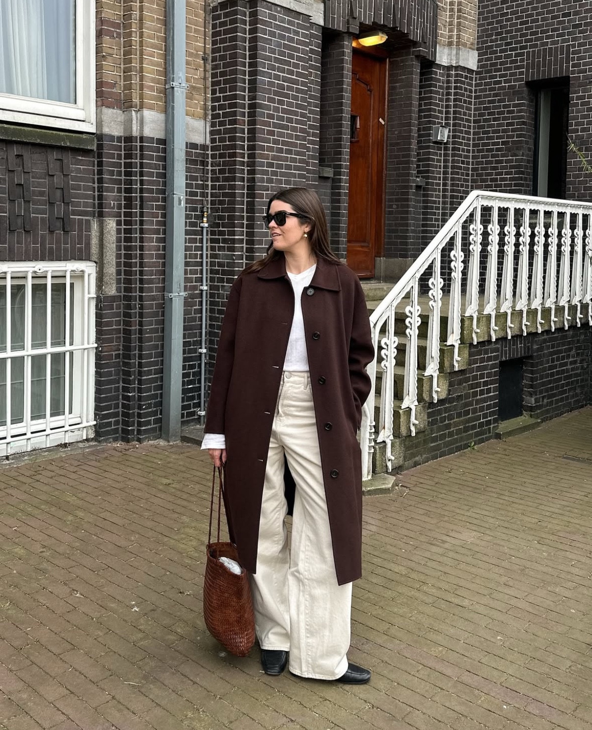 Styling chocolate brown and white for spring in Amsterdam. Massimo Dutti tailored coat, similar linked below, monochrome white casual jeans look, with loafers 

#LTKstyletip #LTKeurope #LTKspring