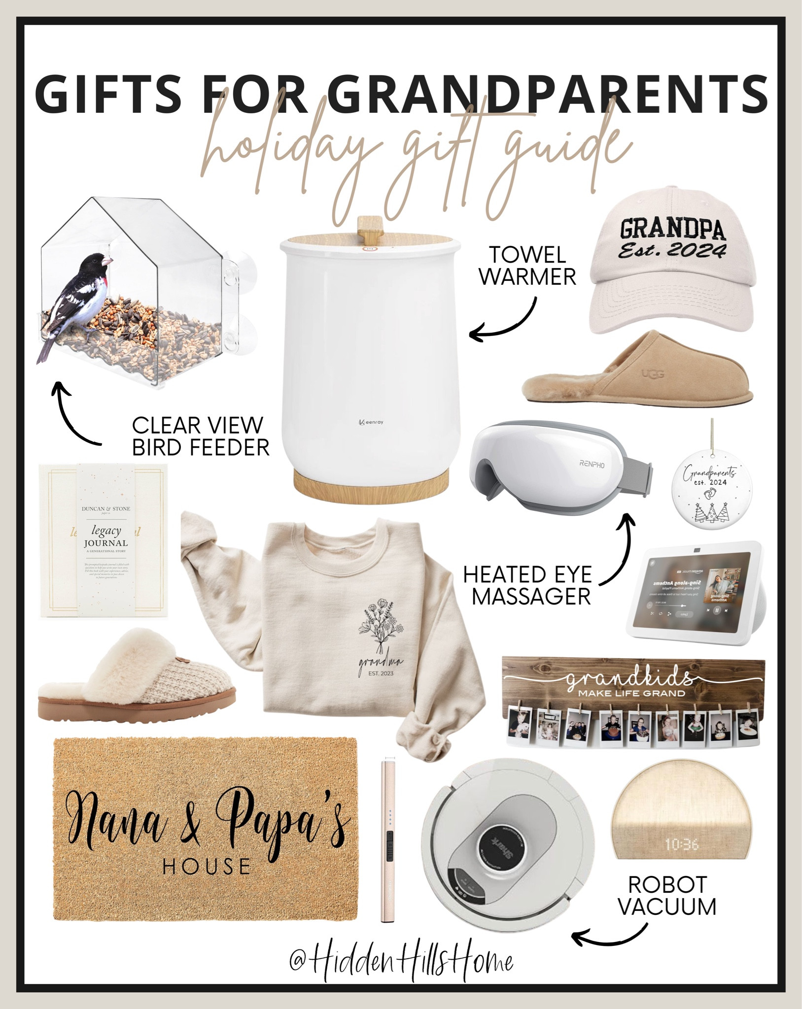 Gift ideas for grandparents, holiday gift guide, Christmas gift ideas, gifts for grandma and grandpa, holiday gift ideas for nana and papa #gifts

#LTKSaleAlert #LTKSeasonal #LTKGiftGuide