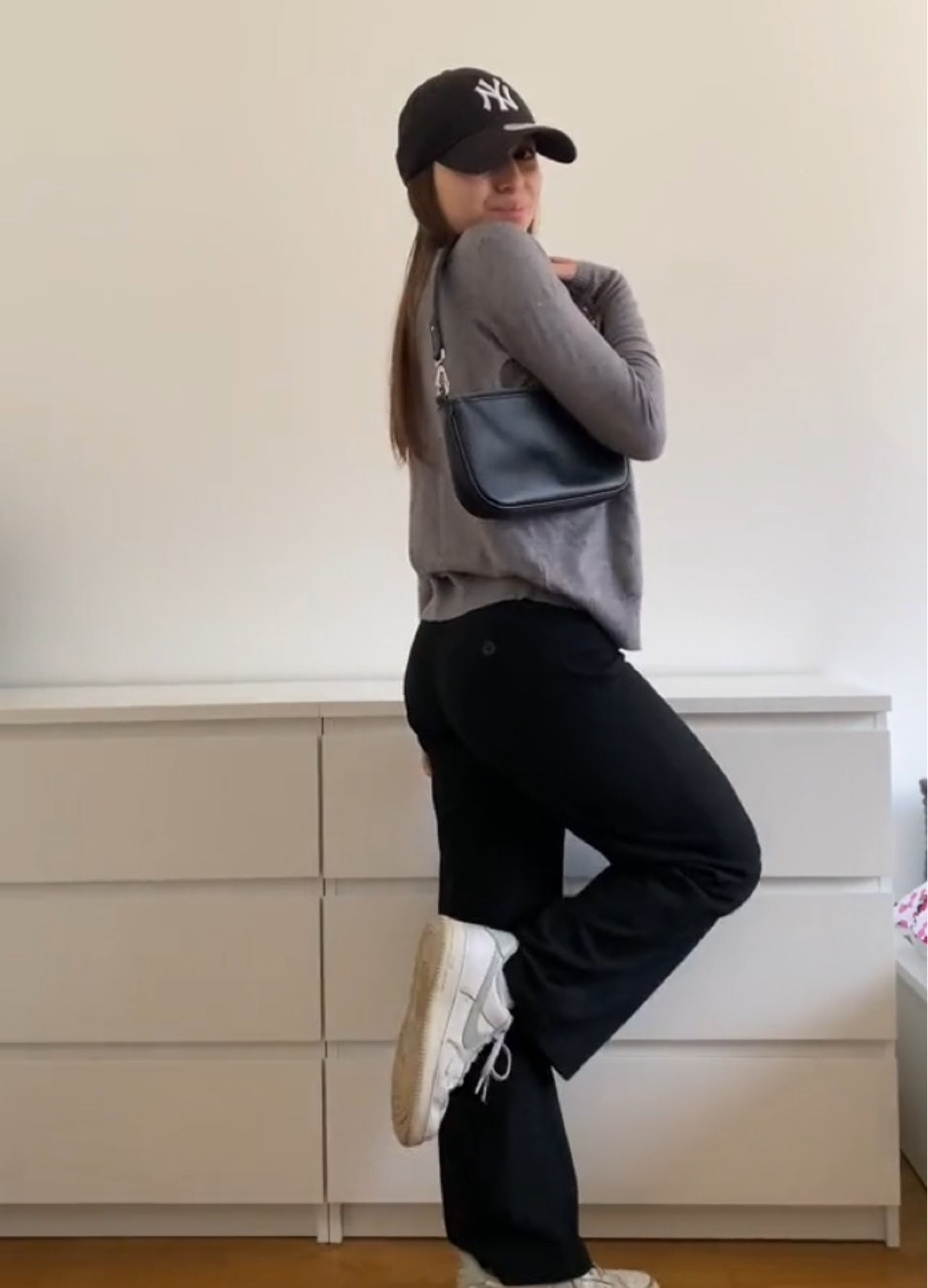 Casual meets cool with this effortless outfit! Pairing a cozy gray cardigan with sleek black pants creates the perfect balance of comfort and style. Add a black hat for a chic, minimalist vibe, and finish the look with classic Nike Air Force sneakers for that sporty edge. Perfect for running errands or grabbing coffee in style! Shop the look now on my LTK. 🖤 #LTKfashion #OOTD #CasualStyle

#LTKSeasonal #LTKBeauty #LTKStyleTip