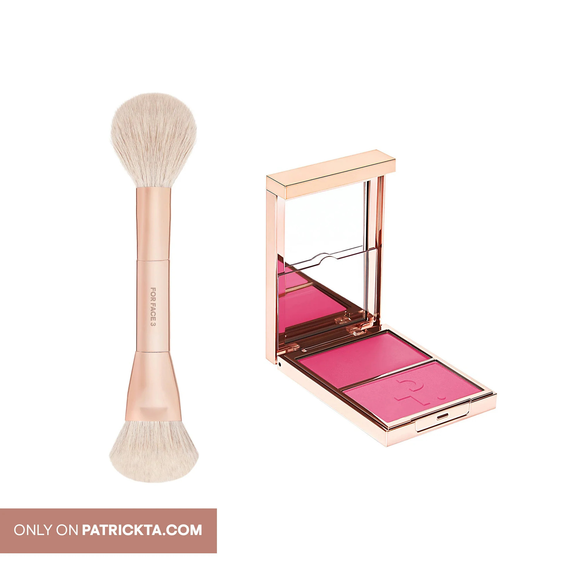 Major Headlines Blush Duo & Dual-Ended Brush Set | Patrick Ta Beauty