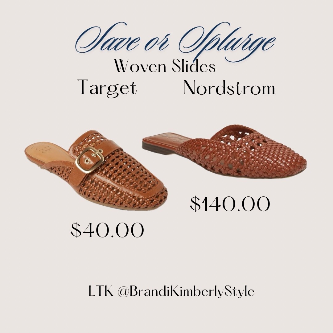 Both woven slide shoes are cute. Which ones would you prefer to wear during this upcoming season 
Would you save at Target for this trend or would you splurge?

#LTKSeasonal