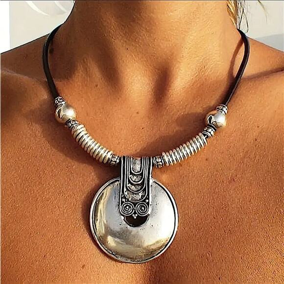 Boho Silver Statement Tribal Choker Necklace | Poshmark