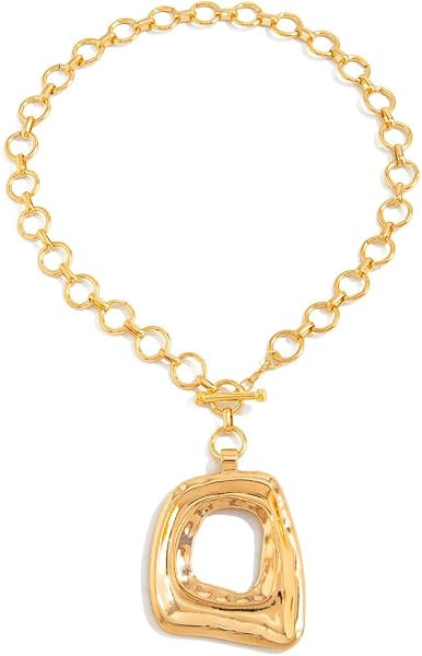 Chunky Gold Necklace for Women Boho Geometric Hollow Square Pendant Rope Chain Necklace Stackable... | Amazon (US)