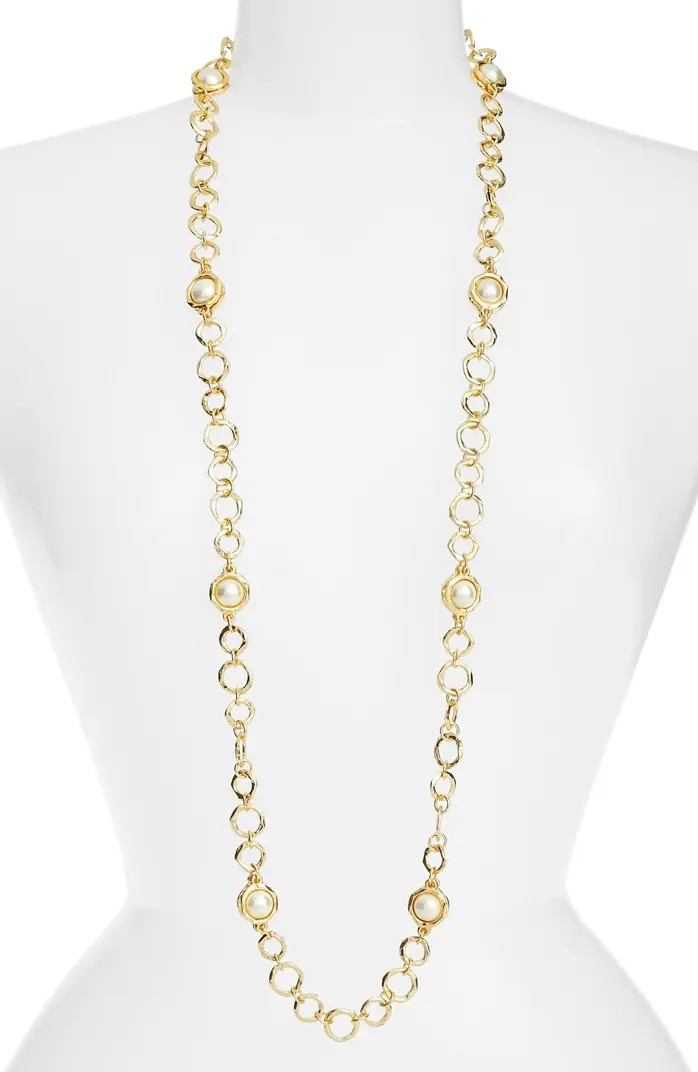 Long Imitation Pearl Necklace | Nordstrom