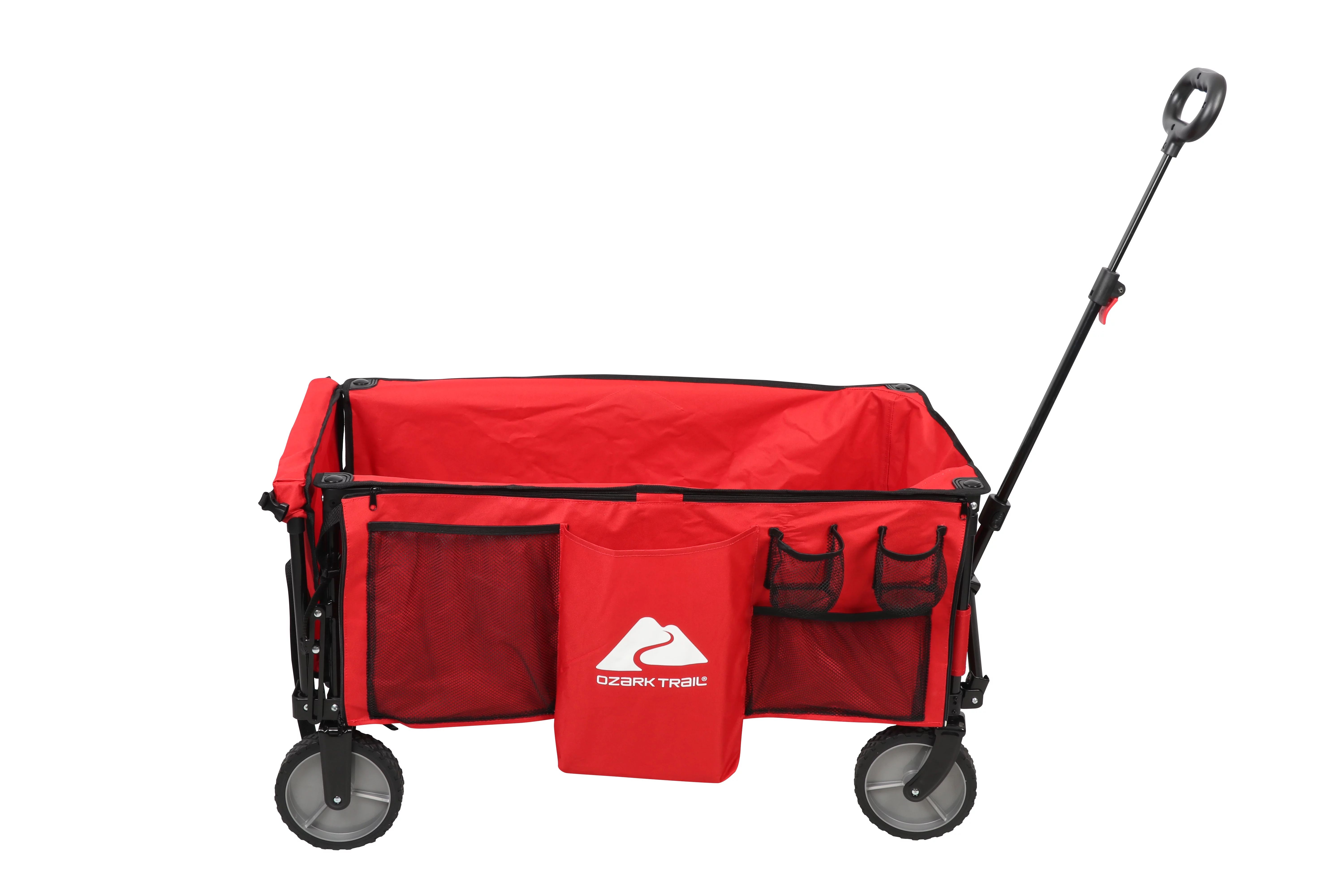Ozark Trail Camping Utility Wagon with Tailgate & Extension Handle, Red | Walmart (US)