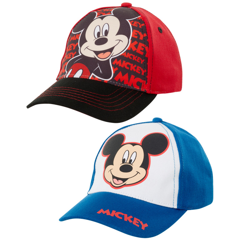 Disney Boys' Mickey Mouse Baseball Cap - 2 Pack 3D Character Curved Brim Strap Back Hat (2T-7) | Walmart (US)