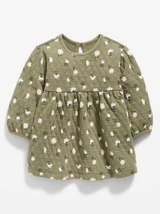 Long-Sleeve Quilted Jacquard-Knit Dress for Baby | Old Navy (US)