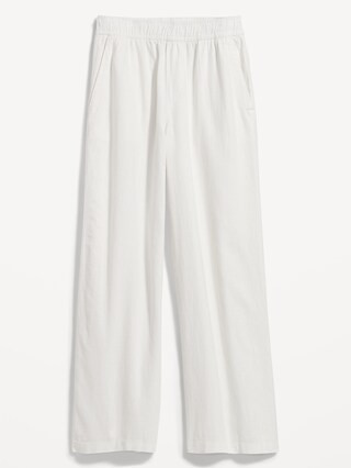 High-Waisted Linen-Blend Wide-Leg Pants for Women | Old Navy (US)