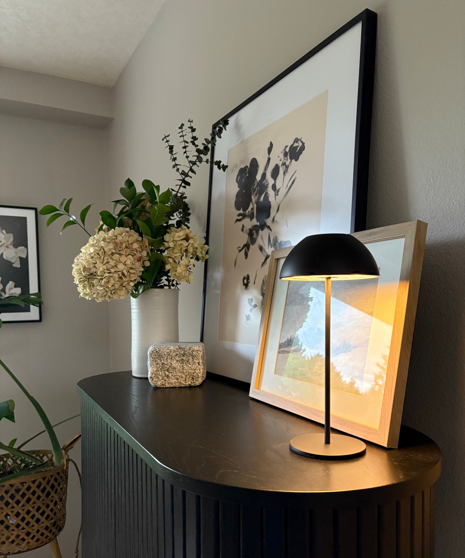 Battery operated touch lamp for easy ambient lighting 💡

Aldi adds a nice little touch to my buffet cabinet styling. 

#LTKSeasonal #LTKHome