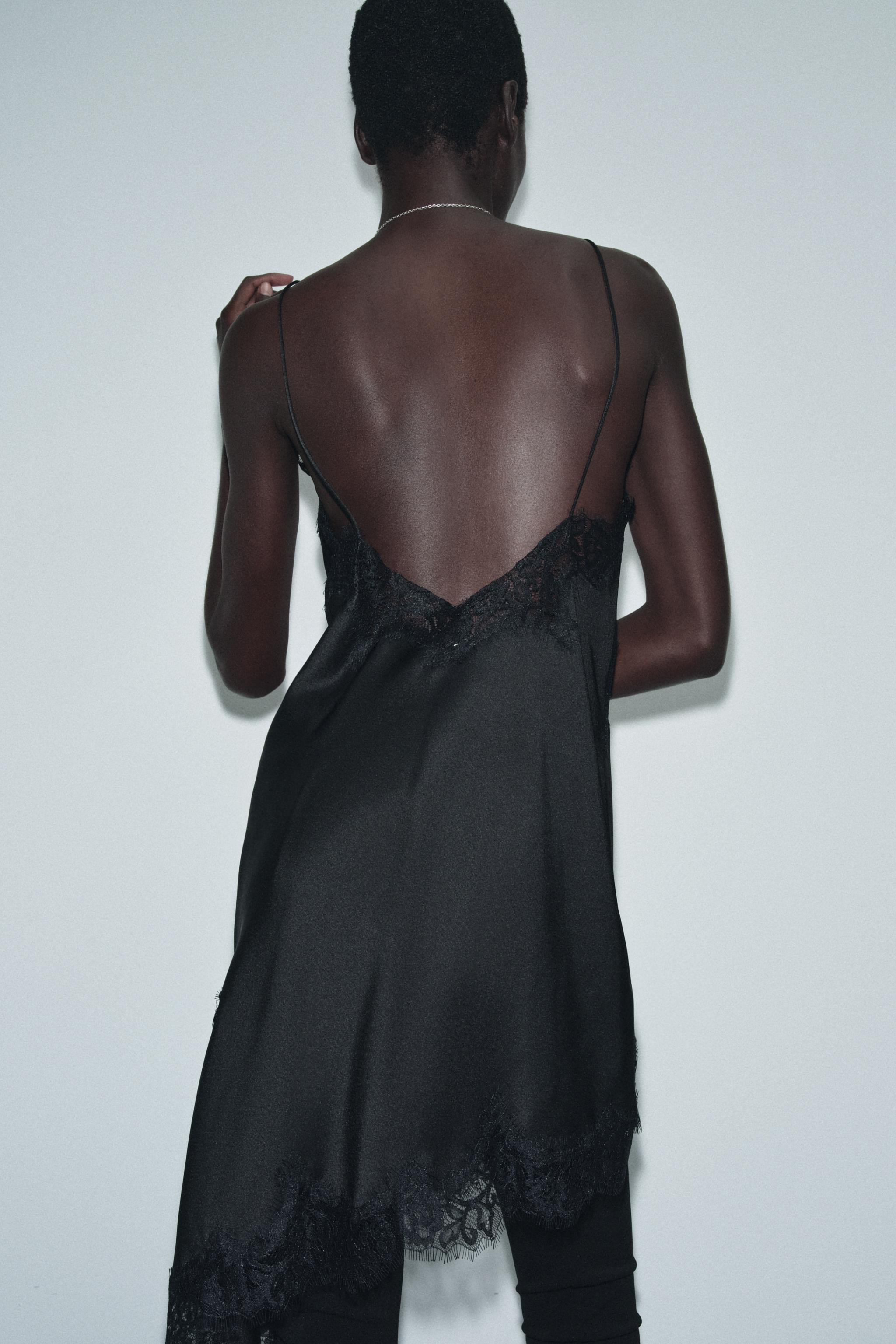 ZW COLLECTION ASYMMETRIC LACE DRESS | Zara US