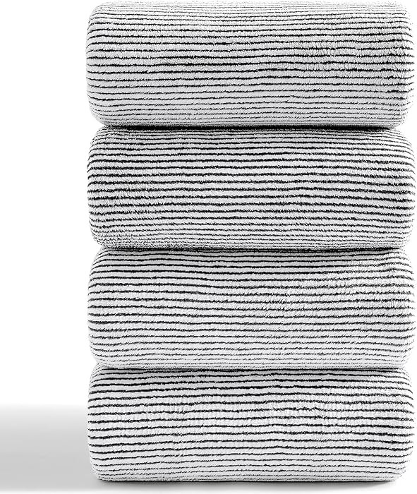 4 Piece Bath Towel Set 35"x70"Oversized Bath Towel for Bathroom Ultra Soft Fluffy Extra Large Bat... | Amazon (US)