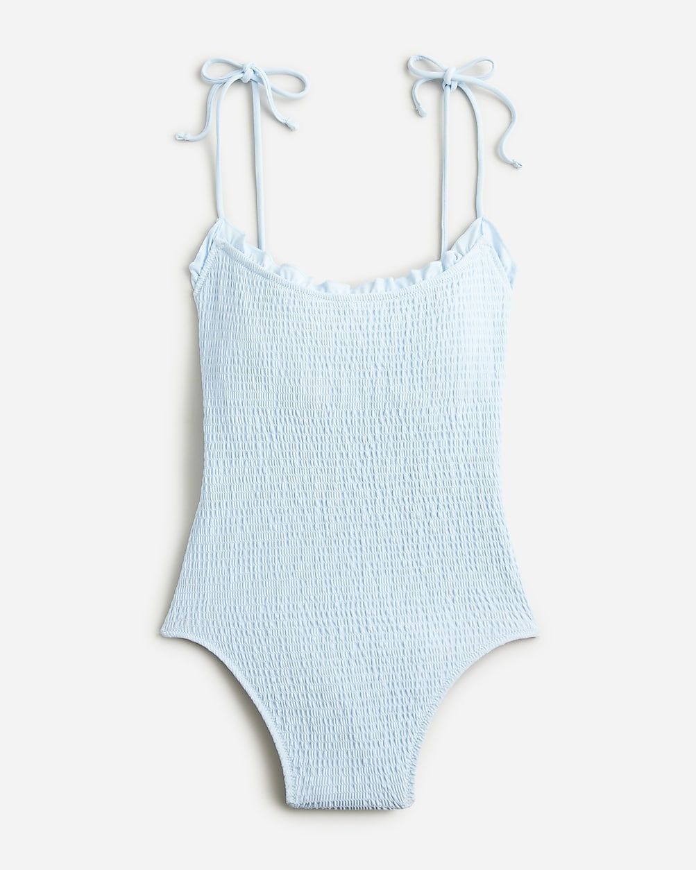 Smocked tie-shoulder one-piece swimsuit | J.Crew US