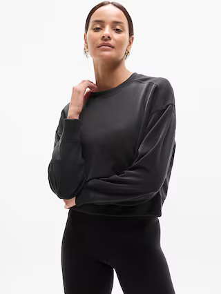 Seasoft Rib Crewneck Sweatshirt | Athleta