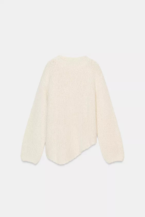 ASYMMETRIC HEM KNIT JUMPER | Zara UK