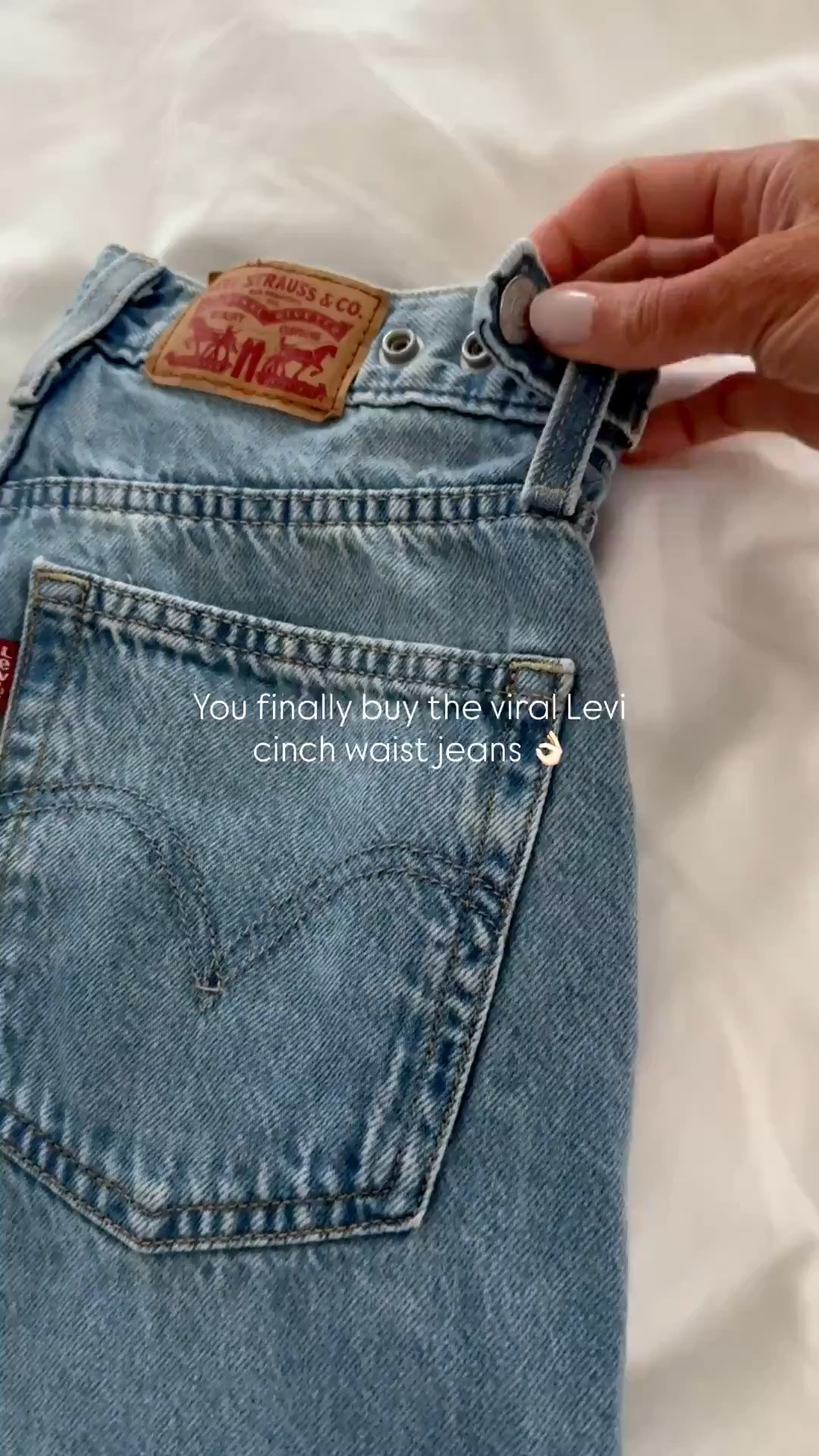 Grab the Levi’s conch waist denim for 30% off today! (Under $60!) They’re so comfy and the fit is 👌🏻 You can adjust the waist and they have a loose fit on the leg. I’m wearing a size 27 💕

Levi’s, wide leg denim, cinch waist denim, loose fit denim, everyday outfit, casual outfits, mom style, mom outfit, spring outfits, women’s denimm

#LTKootd #LTKgrwm #LTKSaleAlert