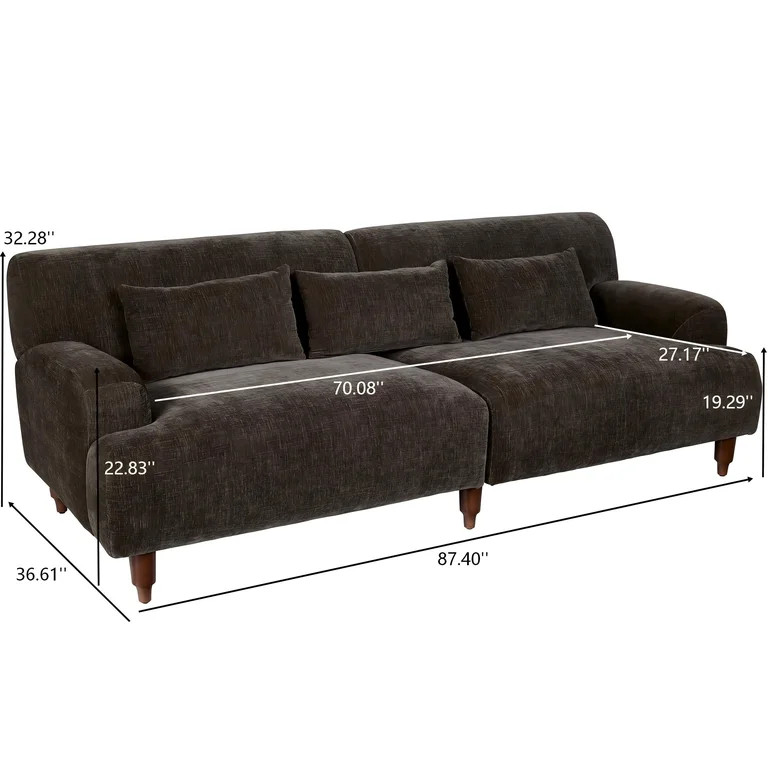 Better Homes & Gardens Ambrose Sofa, Coffee velvet | Walmart (US)