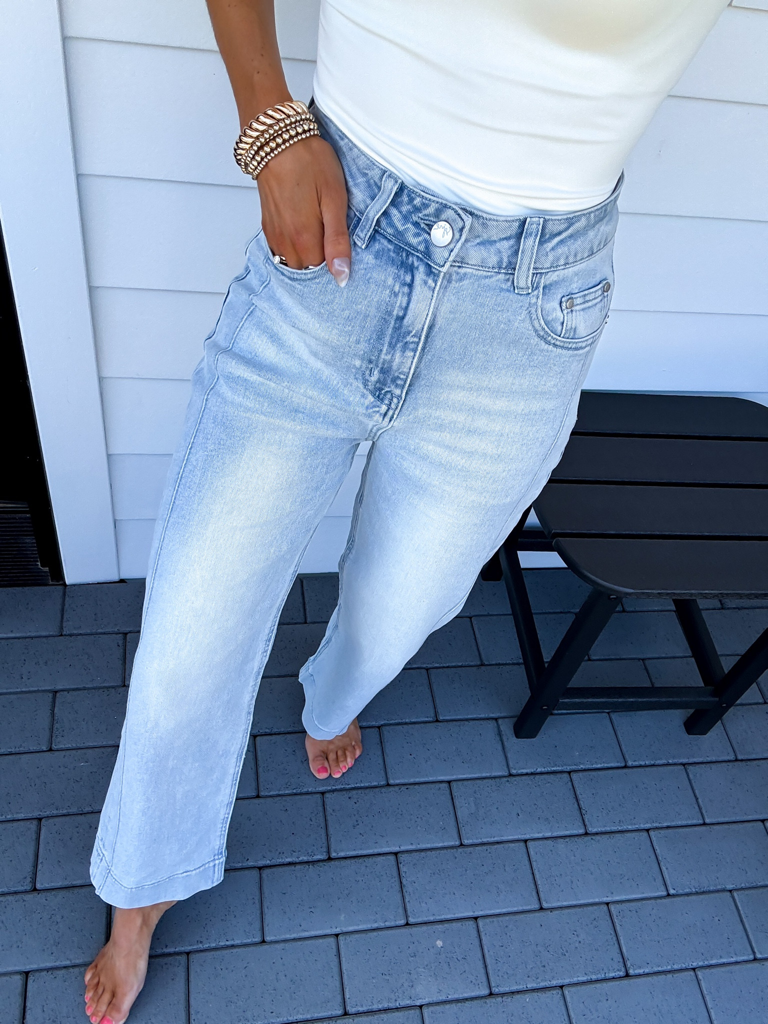 Best Bum Stretchy Jeans & 4-in-2 Tank (combines a tube top, bra, cami and shapewear all in one!). I’m wearing a size small tank snd 0 jeans. Jeans fit slightly big at waist (size down if in-between sizes). Jeans are cuffable to tailor to your height. 

#LTKootd #LTKdayinmylife #LTKselfcare