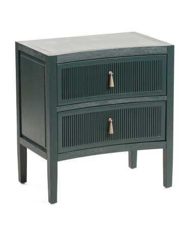 24in Curved Two Drawer Side Table | Bedroom | Marshalls | Marshalls