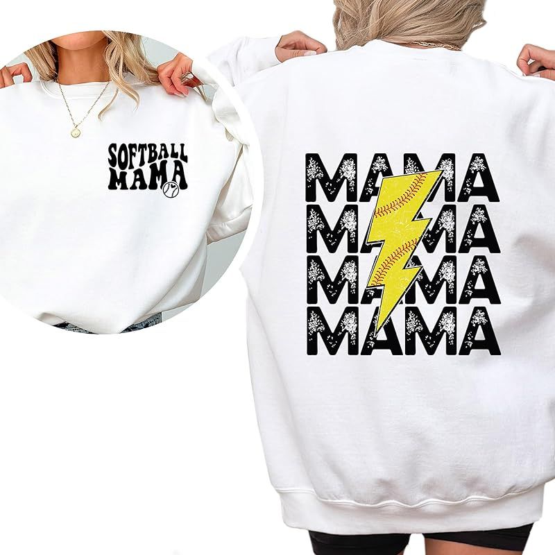 American Mama Sweatshirt, Oversize Mom Crewneck Sweatshirt, New Mom Gift Retro Women Long Sleeve ... | Amazon (US)