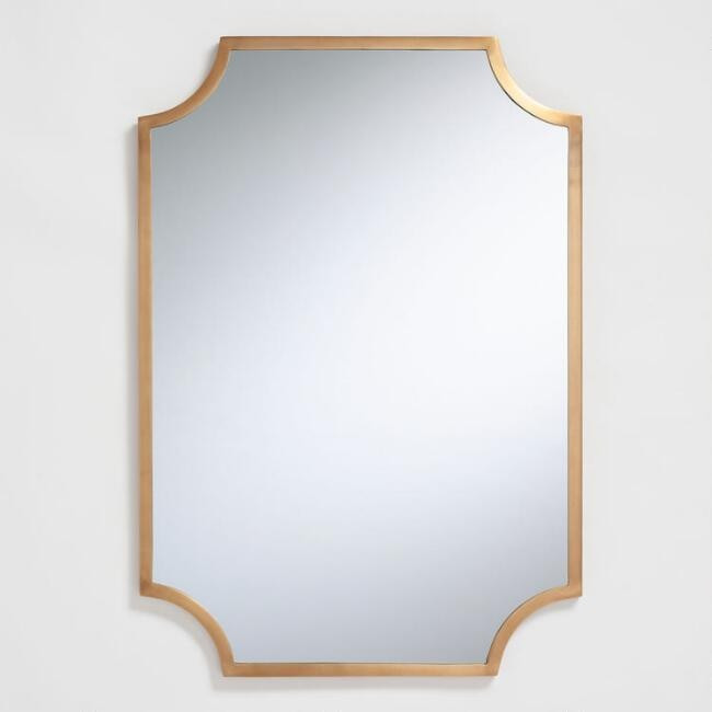 Brass Notched Ophelia Mirror | World Market