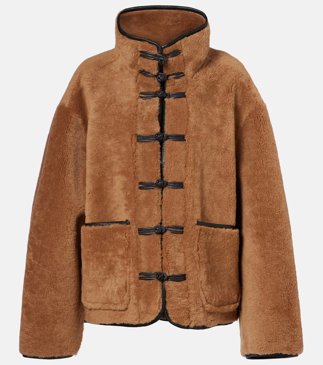 Leather-trimmed shearling jacket | Mytheresa (US/CA)