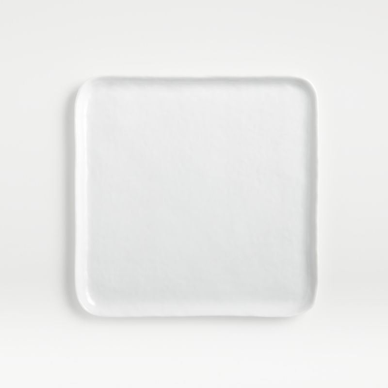 Mercer White Square Ceramic Salad Plate + Reviews | Crate & Barrel | Crate & Barrel