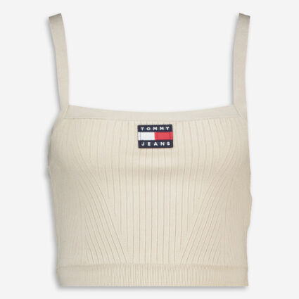 Beige Ribbed Top | TK Maxx