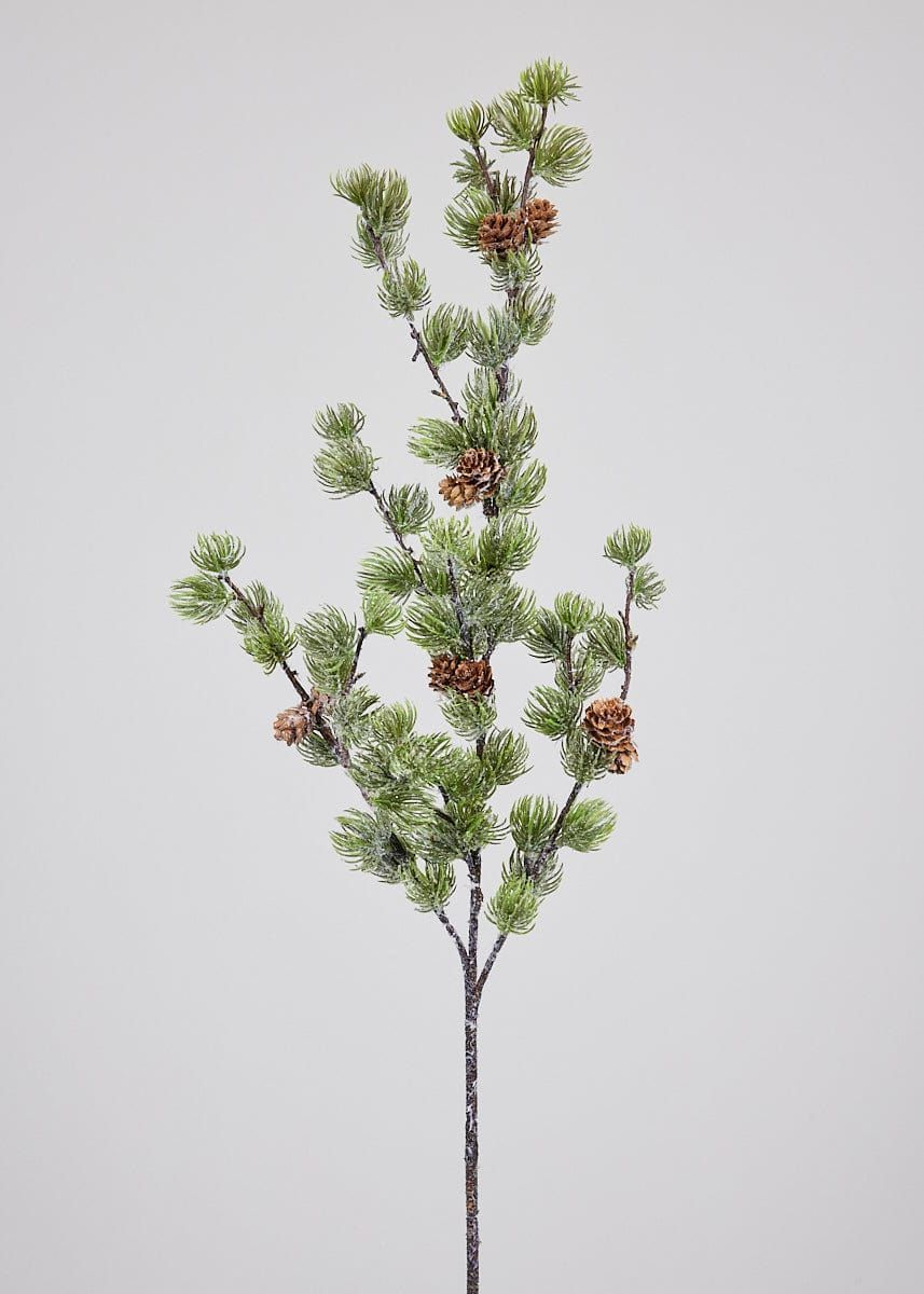 Artificial Iced Ming Pine Branch - 35.25" | Afloral