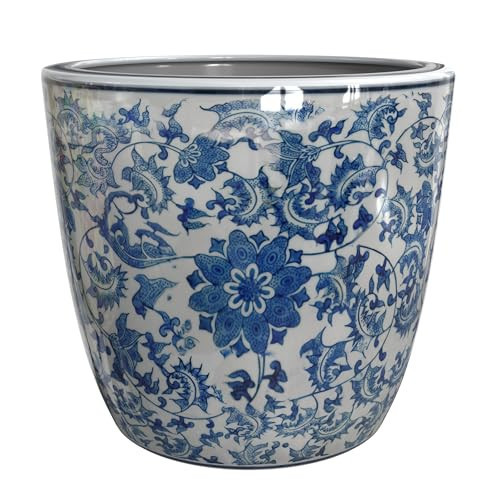 Red Lantern 8" Planter - Blue and White Floral | Amazon (US)
