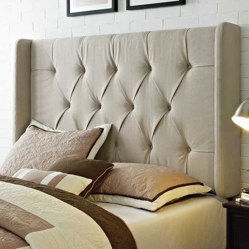 Filmore Upholstered Wingback Headboard Size: Full / Queen | Wayfair North America